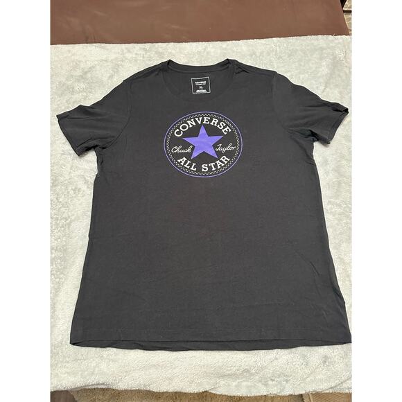 Converse Tops - Converse Black/White/Purple Classic Fit XL T-Shirt
